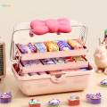 3 Layer Multipurpose Storage Box Hair Accessories Organizer for Scrunchies. 