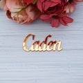 1 Piece 5cm/8cm Width Custom Personalized Name Plate Acrylic Mirror Sticker Cake Tag Baby Baptism Wedding Party Decoration. 