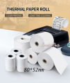 Thermal Pos roll, POS Printer Roll, Receipt Paper 80mm x 52 mm -3 pcs. 