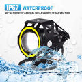 U7 Motorcycle LED Headlights Replacement Headlamp IP67 Waterproof With 3 Modes Round Driving Headlight.