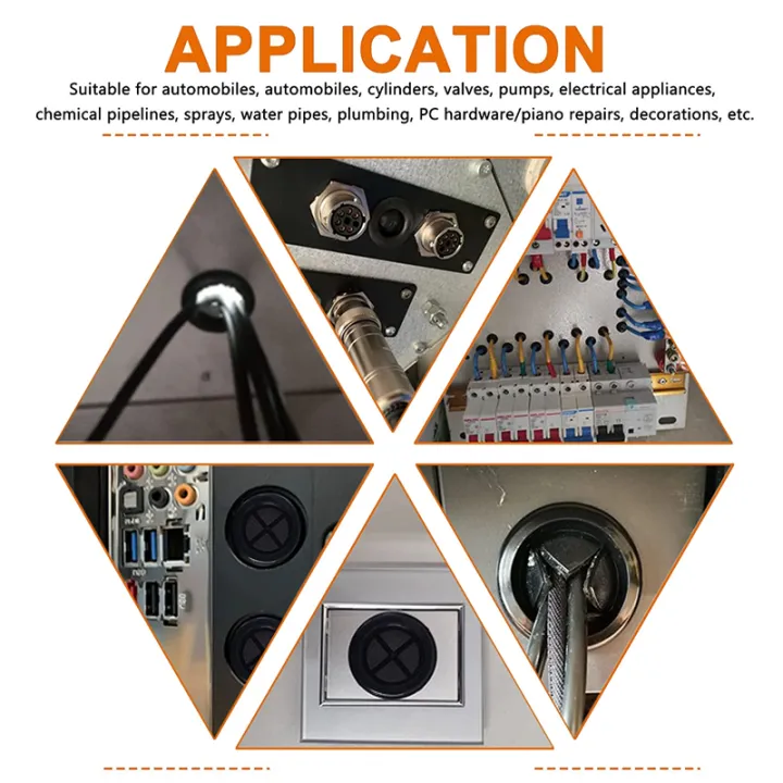 52Pcs%206%20Sizes%20Rubber%20Grommets%20for%20Wiring,Rubber%20Grommet%20Kit,Double%20Sided%20Round%20Rubber%20Plugs%20-%20Image%203