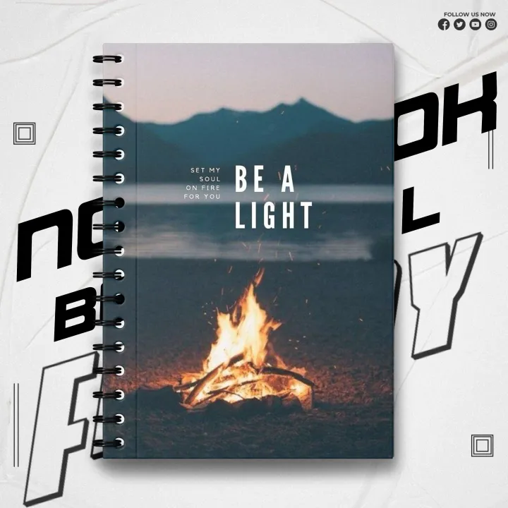 Notebook Aesthetic Anime Motivational Fire Theme Ai Edition Drycraft ...