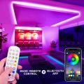 LED Strip Light 1M-30M USB Bluetooth 5050 RGB  SMD DC 5V Flexible Luces Lamp Tape Ribbon TV Desktop Screen BackLight Diode Fita-24Key control-1m--. 