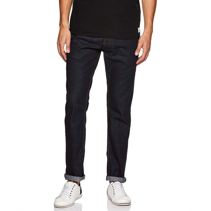 Slim-fit Stretchable Denim Jeans Pant For Men - Dark Blue