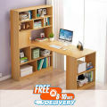 AndorMahal MDF Classic Reading Table With Bookshelf (5ft by 5ft by 16inch). 