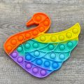 Swan Fidget Toys Pop It Rainbow Fidget Pop Push Toy Sensory Toys for Autism, Fidget Toys for Anxiety, Stress Relief Toys Push Pop Bubble Fidget. 