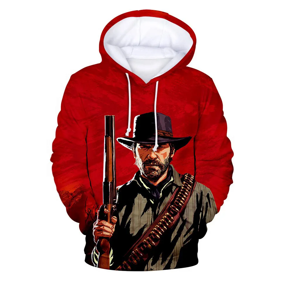 Red Dead Redemption hoodies game 3D printed men women fashion