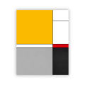 Piet Mondrian Art Prints Canvas Poster Yellow Black Abstract Geometric Painting Gallery Wall Art Picture Living Room Home Decor.