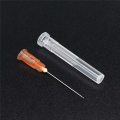 100 Pack 25Ga 5/8 Inch Injection Needle with Cap Orange Stainless Steel for Animal, Pet, Poultry and Industrial Dispensing Needle Accessories. 