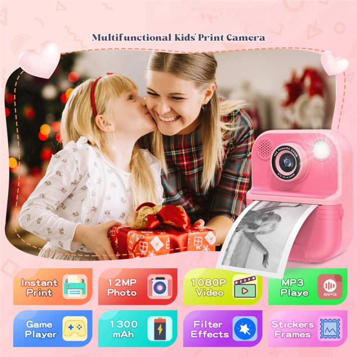 HD%201080P%20Kids%20Mini%20Instant%20Print%20Digital%20Camera%20Instant%20Printing%20Camera%20Birthday%20Holiday%20Gift%20for%20Fun%20Photography%20Blue%20-%20Image%206
