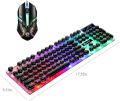 [GC]Gaming Keyboard and Mouse Set,Wired Light Up Gaming Mouse Set for PC Computer Gaming and Work Mechanical Gaming Keyboard. 