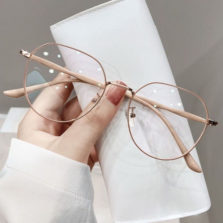Classic Elegant Metal Round Frame Anti Blue Light Glasses Women Vintage Retro Computer Gaming Eye Protection Fashion Eyewear