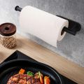 【Thriving】 Self-Adhesive Stainless Steel Tissue Holder Black Paper Towel Holders Paper Towels Rolls. 