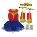 Deluxe Child Dawn Of Justice Wonder Woman Girl Superhero Halloween Cosplay Fantasia Fancy Dress Costume.