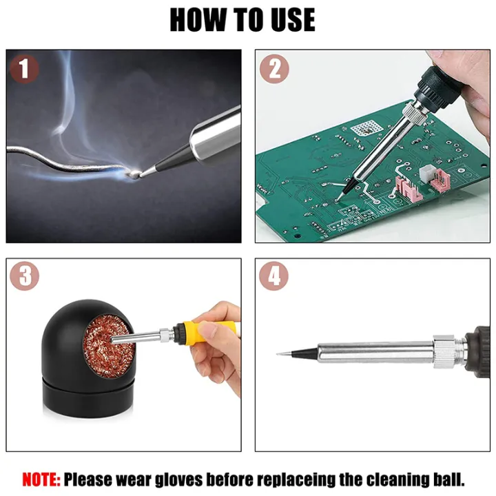 Soldering%20Iron%20Tip%20Cleaner,5PCS%20Wire%20Ball%20with%201PC%20Ball%20Shell%20Holder%20-%20Image%205