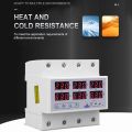 Din Rail 3 Phase Voltage Relay 380V Voltmeter Ammeter over and Under Voltage Monitor Relays Protector Adjust Current 63A.