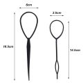 4pcs/set Black Hair Braiding Needles Ponytail Creator Loop Braids Hair Maker Tools Plastic Hairdressing Styling Accessories. 