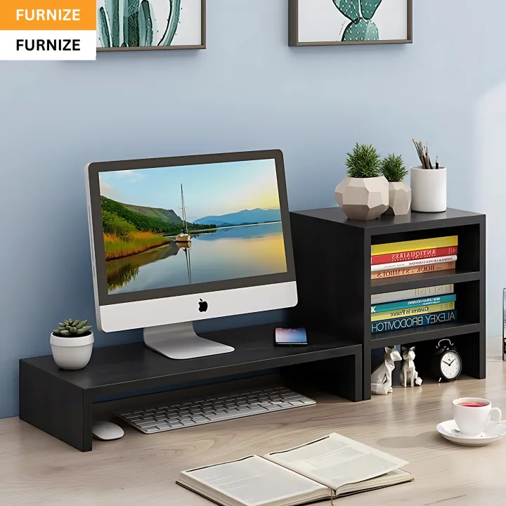 "20-Inch%20Monitor%20&%20Laptop%20Stand%20%20Ergonomic%20Desk%20Organizer%20%20Waterproof%20Melamine%20Board%20Riser%20%20Keyboard%20&%20Mouse%20Storage%20%20Sleek%20Home%20Office%20Accessory%20%20Multifunctional%20Desk%20Shelf%20for%20TV,%20Books,%20&%20Decor,%20Book%20Shelf%20Cabinet%20-%20Image%207