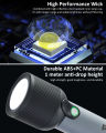 PHILIPS LED Flashlight Torch 400LM, 2000mAh Rechargeable Torch Light with 2 Modes, IP44 Waterproof, Portable Flash Light for Home, Camping, Hiking, Emergency ,Gray. 