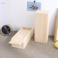 Unfinished Wooden Box Wooden Boxes for Crafts Unpainted Rectangular Empty Wood Case with Slide Lid. 
