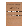 Cross-border Morse code bracelet European and American creative rice beads beaded braided rope card couple bracelet bracelet. 