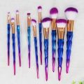 10pcs Mermaid Unicorn Makeup Brush Set.