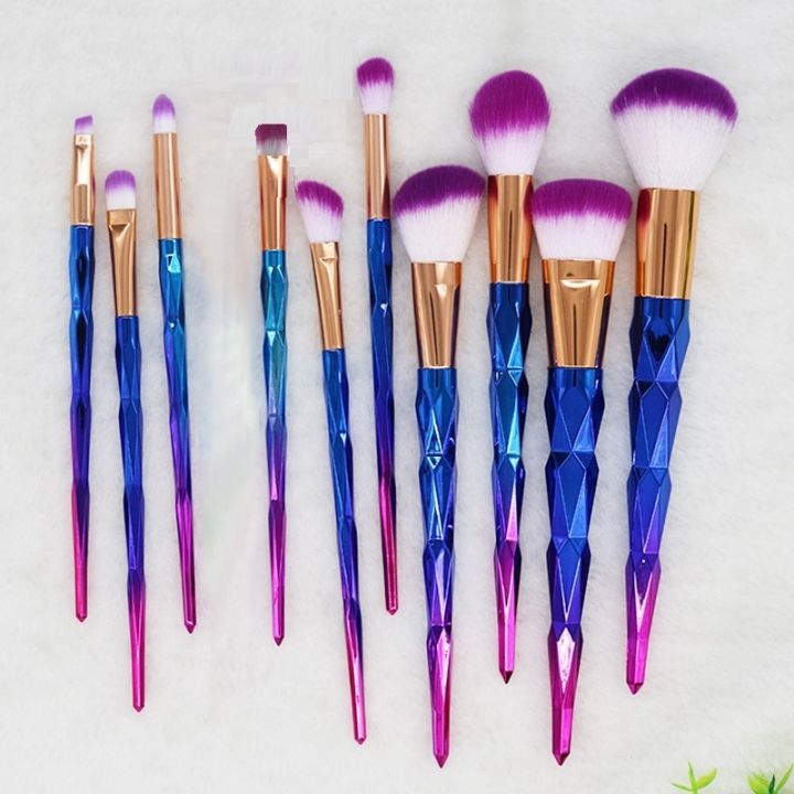 10pcs Mermaid Unicorn Makeup Brush Set