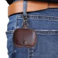 3D Headphone Case for Airpods Pro Case Leather Cover Dark Brown. 