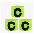 Elastic Football Soccer Captain Armband with Letter C.
