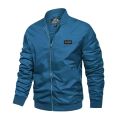 Petrol blue jacket for men winter | Ban collar biker jacket for men air proof | Double part winter jacket for men export quality | Export quality jacket for men blue color. 