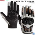 Full Finger Touch Enable Hard Shell Knuckle Motorcycle Gloves Long Finger Motocross Riding Gloves Anti Slip Palm Shock Absorbing Dirt Bike Protective Gloves. 
