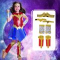 Deluxe Child Dawn Of Justice Wonder Woman Girl Superhero Halloween Cosplay Fantasia Fancy Dress Costume.