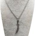 Stainless Steel Fashion Zulfiqar Sword  Imam Ali Necklace Gift For Men-Men,s Chain. 