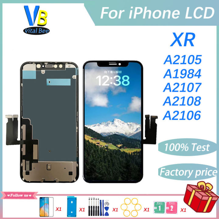 LCD For iPhone XR LCD Display Touch Screen Digitizer Assembly Replacement 100% Tested Well No Dead Pixel