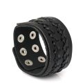 Jessingshow 2021 Fashion Vintage Handmade Weave X Letter cow Leather Bracelet Men Charm Cuff Wristband Wide Leather Bracelet. 