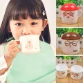 Cartoon Cup Tea Cup Compression Coffee Cups Milk Tea with Cap Cover for Kids. 