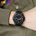 SKMEI  Dual-Display Electronic Wristwatches With Luminous 50m Waterproof Mutifunctional Sports Fashion Wristwatches Watch For Men 2101. 