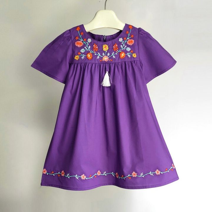 Baby%20Girls%20Dresses%20Kids%20Embroidered%20Cotton%20Summer%20Party%20Dress%20For%20Girl%20Children%20Costume%20Blue%20Cute%20Dress%20Clothes%202-6%20Yrs%20Clothing%20-%20Image%203