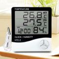 HTC-2 Digital LCD Thermometer Hygrometer Electronic Temperature Humidity Meter Weather Station Indoor Outdoor Tester Alarm Clock HTC 2 Hygrometer. 