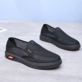 Summer old Beijing cloth shoes for men, middle-aged and elderly fathers, breathable mesh shoes, soft soles, non-slip, one foot pedal, driver's work single shoes. 