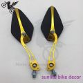 Universa Looking Glass For Motorcycle, Rearview Mirror Metal Body 2 Pis. Model 1106 Golden. 
