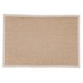 16Pcs Linen Table Mat Lace Placemat Set Natural Jute Woven Tableware Mat Wedding Party Decoration.