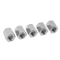 M16 Hex Coupling Nut, 6 Sides Rustproof Portable Coupling Nut Set Silver for Threaded Rods. 
