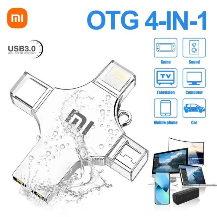 XIAOMI 2TB USB Flash Drive pendrive For iPhone /ipad Usb/Otg 4 in 1 Pen Drive For all iOS External Storage Devices/ cell phone