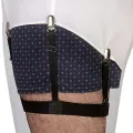 2pcs Men Elastic Garter Belt Sock Shirt Stay Holder Clip Non-slip Locking Clamp. 