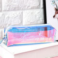 Bts Pencil Case Stationery Box Laser Transparent Large Capacity Primary School Universal Storage Bag. 