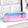 Bts Pencil Case Stationery Box Laser Transparent Large Capacity Primary School Universal Storage Bag - pencil bag. 