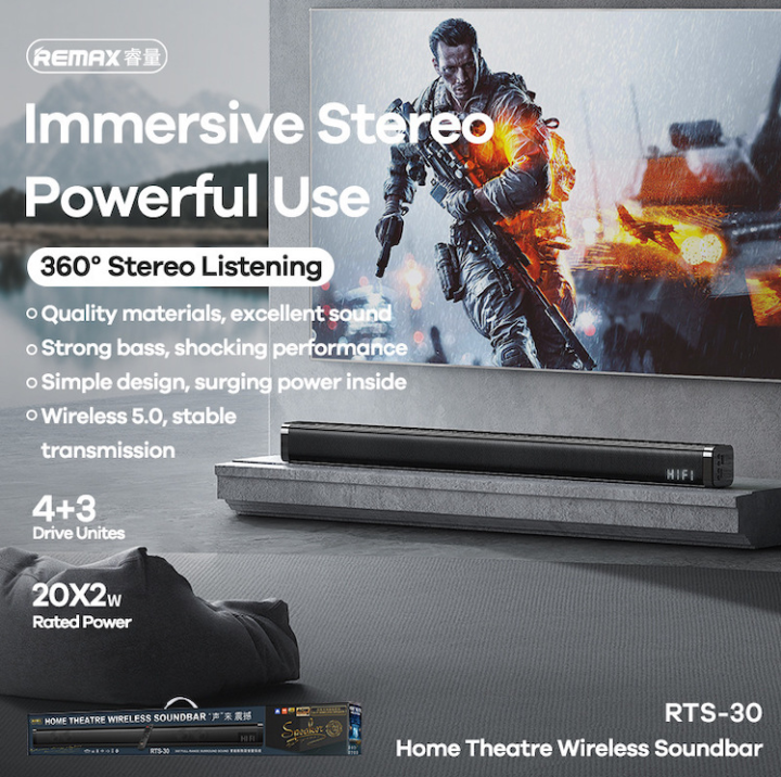 Remax%20RTS-30%20WIreless%20Soundbar%20megaphone%20speaker%20Super%20Bass%202%20Mode%20For%20Music%20&%20Theatre%20Immersive%20Stereo%20Powerful%20Play%20Sound%20System%20-%20Image%203