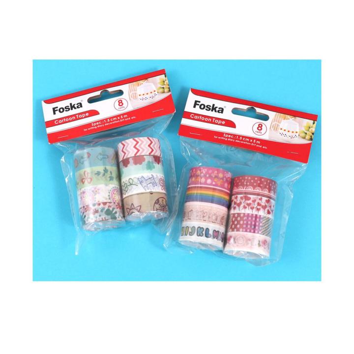 Foska Colorful Lovely Adhesive Cartoon DIY Washi Tape