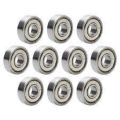 607zz Sealed Deep Groove Radial Ball Bearings 10 pis   7mm Bore, 19mm OD, 6mm Width. 